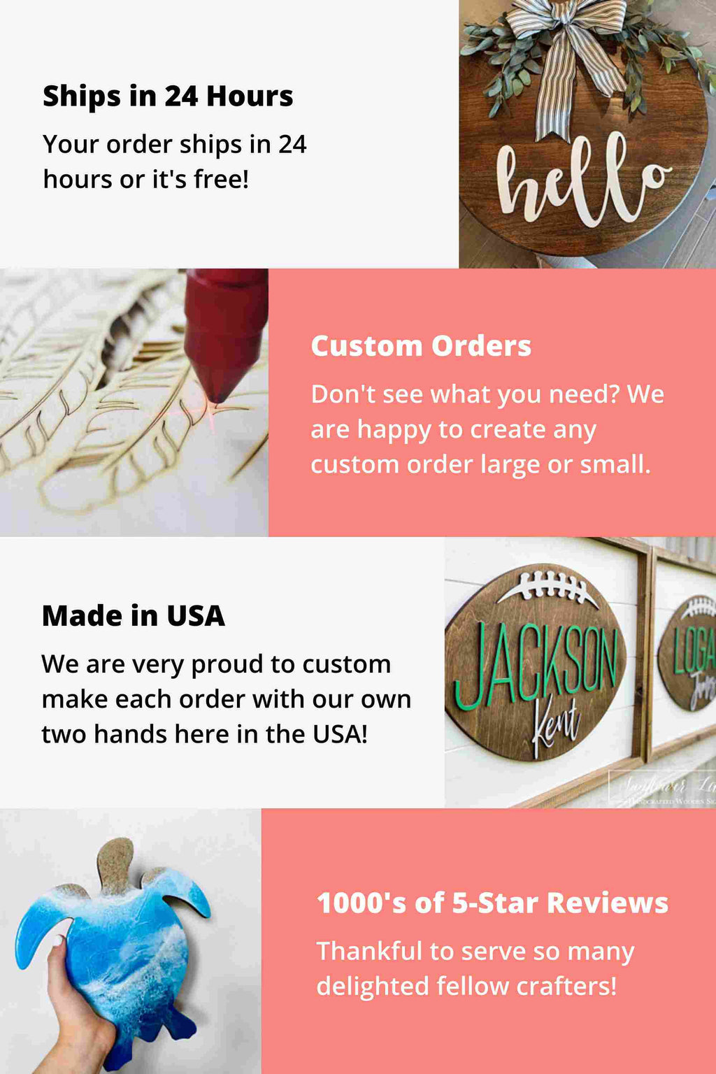 Unfinished Wood Block Letter A - Craft - up to 46" DIY